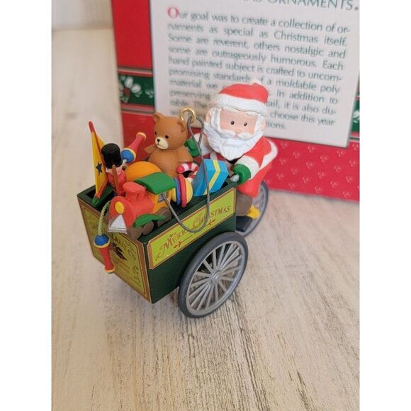 Enesco peddle pushin' Santa 1991 ornament Xmas - Picture 2 of 5